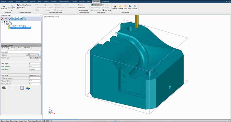 Milling simulation