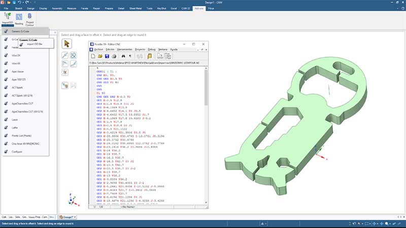 Function for importing old g-code files